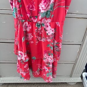 Lily Rose Red and Pink Floral Dress